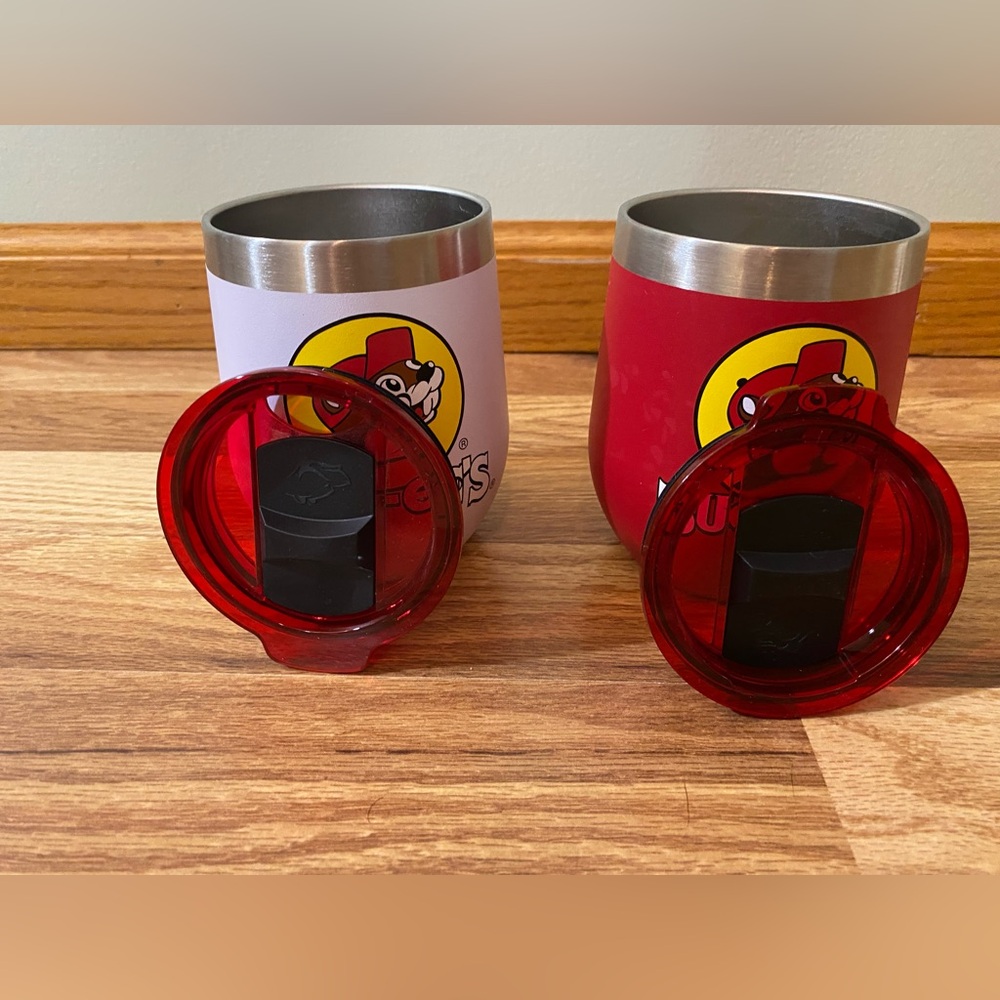 Buc-ees 10 oz Wine Stainless Steel Tumblers Vacuum Double Wall Insulation Lid - Picture 5 of 7